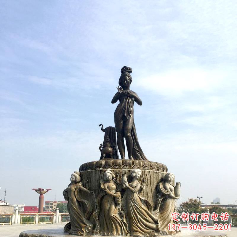 济南贵妃出浴景观雕塑-城市园林历史人物中国古代四大美女大象