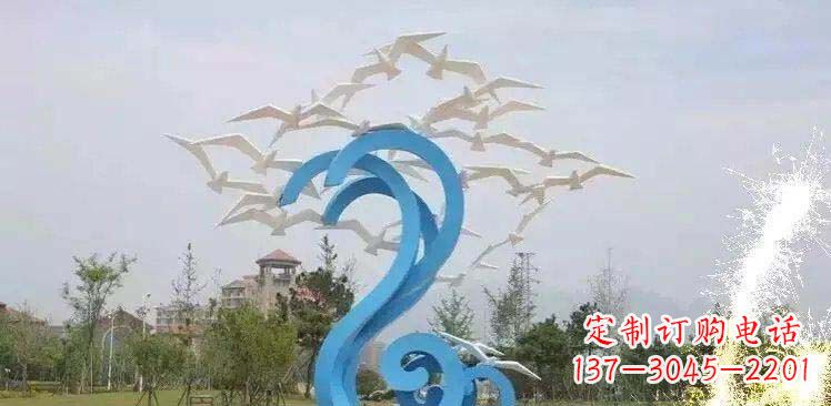 济南精美海鸥雕塑,传递美好海洋情怀