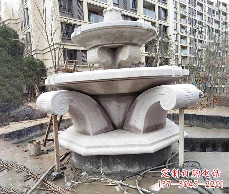 济南海马石雕喷泉,喷水灿烂缤纷