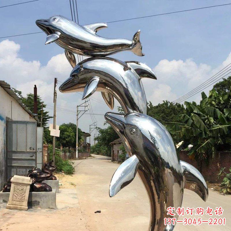济南海豚不锈钢雕塑