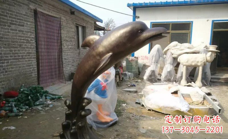 济南海豚精美铜雕，给你不一样的视觉享受
