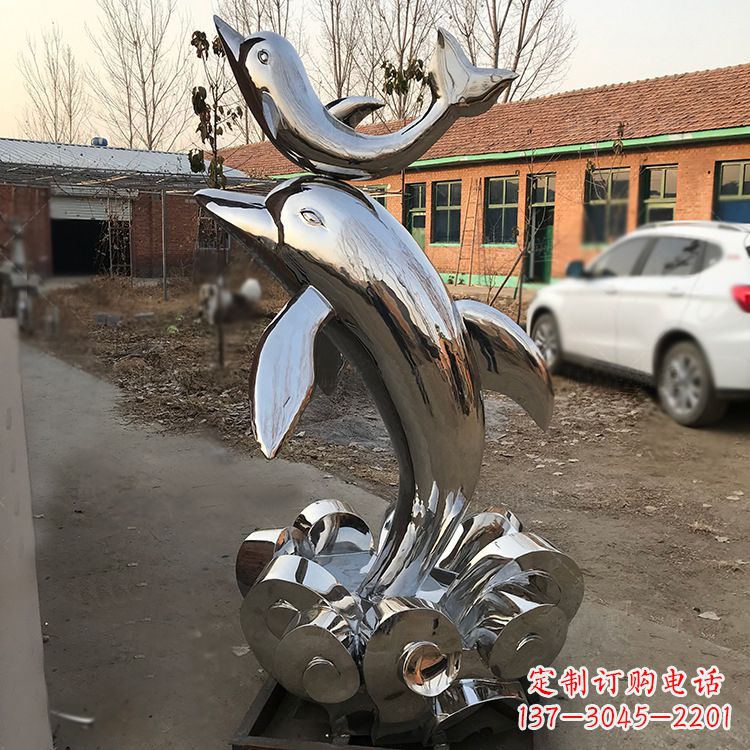 济南海豚不锈钢雕塑,带来动人惊喜