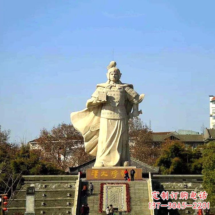 济南韩信西汉军事家雕像,引领西汉文化风采