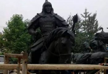 济南浪漫古将骑马铜雕，让您感受古代将军的风采！