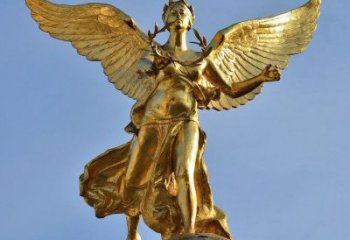 济南完美雕刻的天使景观铜雕