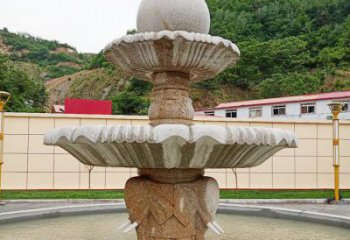 济南中领雕塑海螺石雕喷泉精致装点室外空间