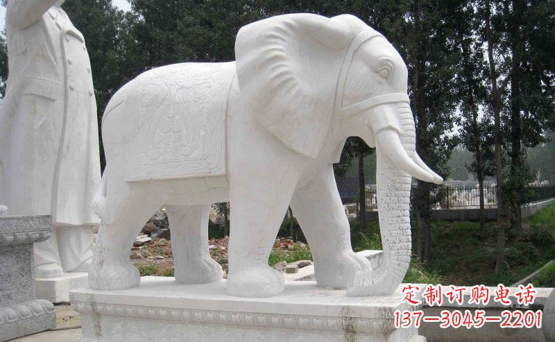 济南汉白玉大象雕塑