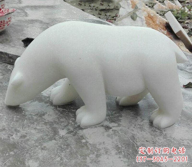 济南汉白玉动物雕塑·北极熊