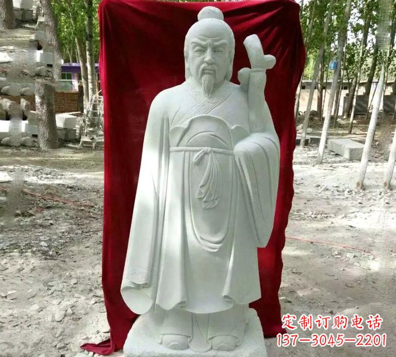 济南汉白玉古代名医华佗雕塑
