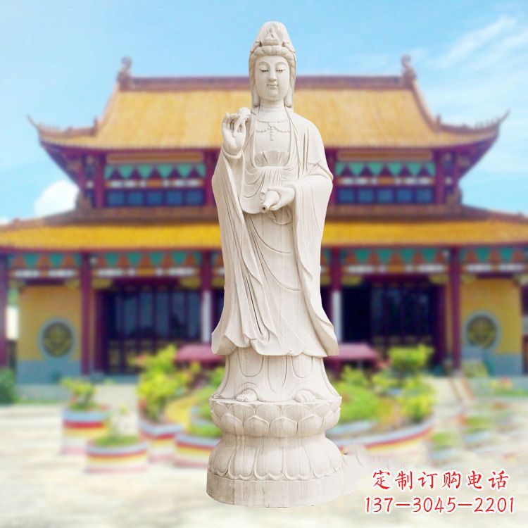 济南精美观音石雕,给你灵动的祝福