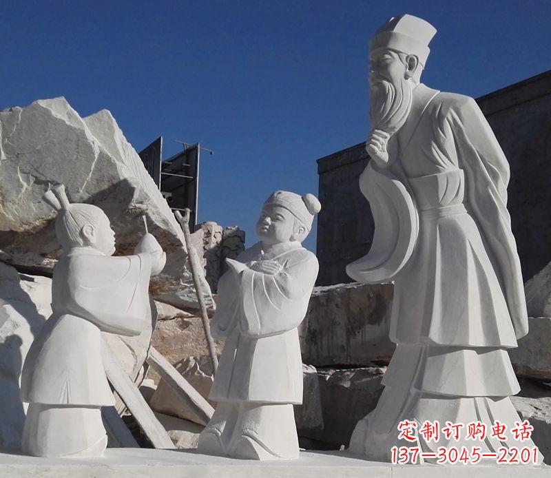 济南以孔融让梨石雕塑陪伴你的每一天