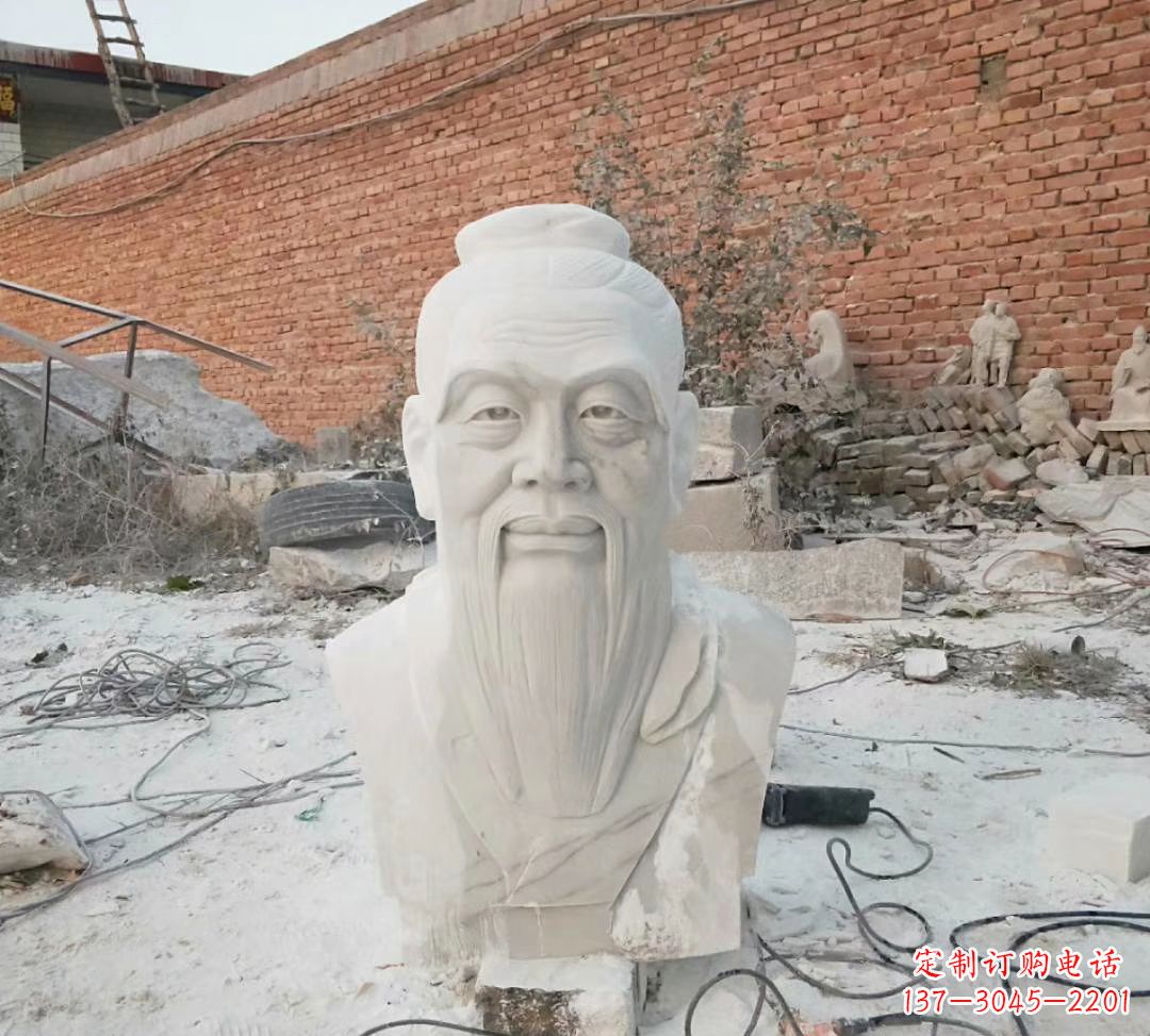 济南汉白玉孔子雕塑校园烈士名人石雕