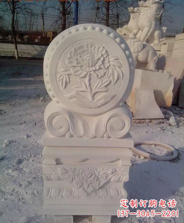 济南汉白玉门墩