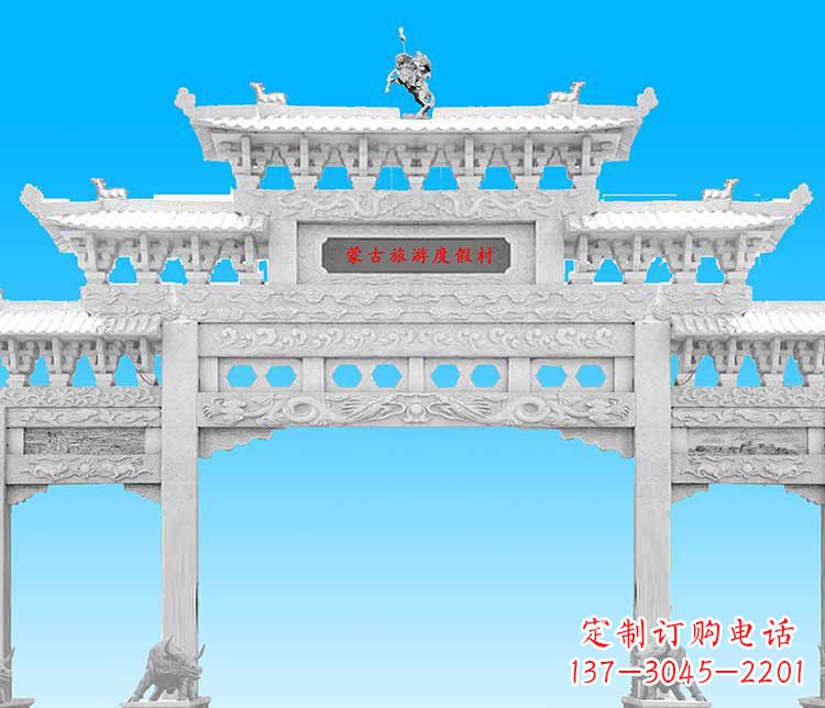 济南汉白玉牌楼雕塑,传承经典之美