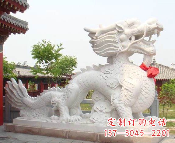 济南汉白玉生肖龙雕，精致传承岁月之美
