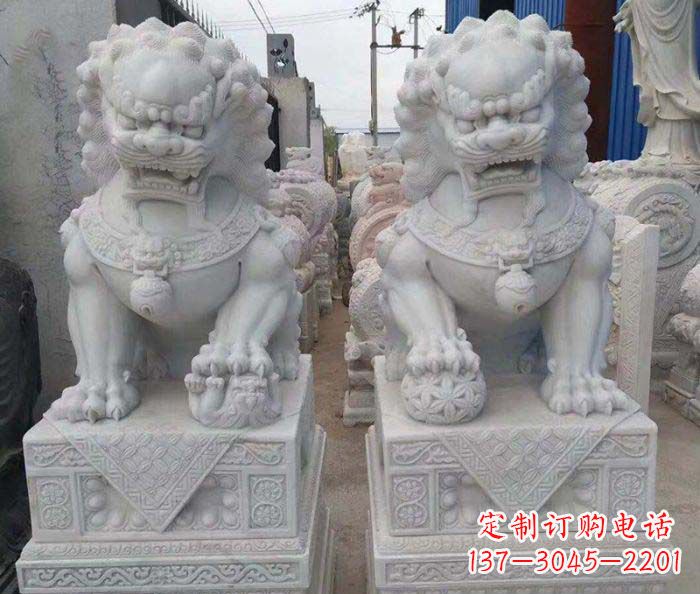 济南中领雕塑狮子石雕助您招财无忧