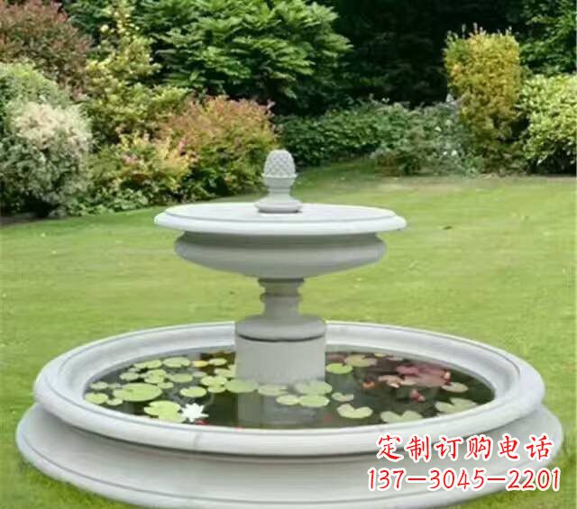 济南紫罗兰汉白玉喷泉雕塑