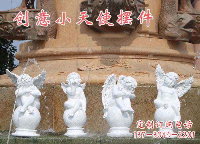 济南中领雕塑:汉白玉小天使雕塑