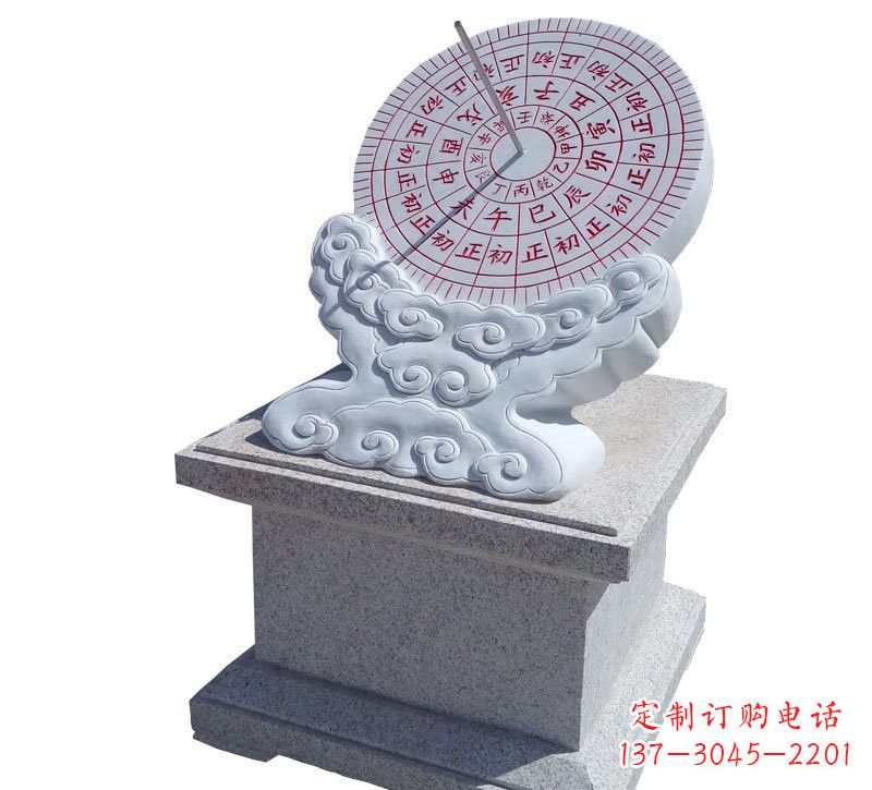 济南精美汉白玉校园日晷雕塑