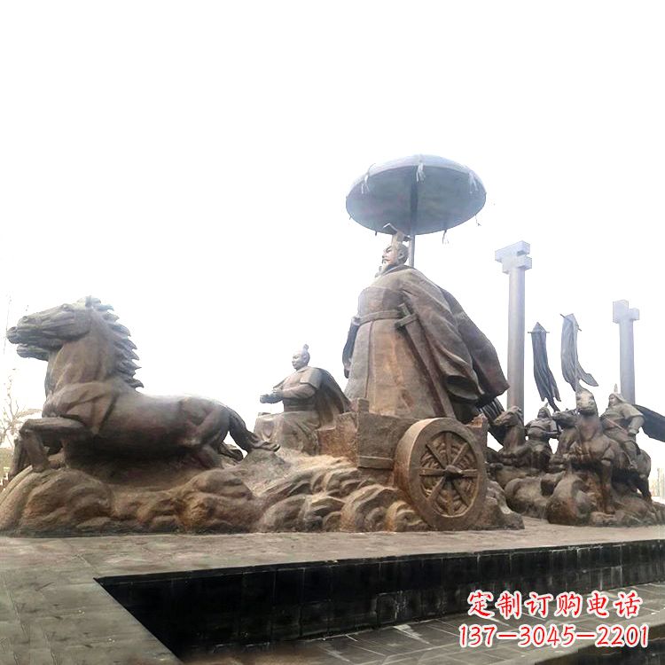 济南中国历史传奇汉武帝铜雕塑
