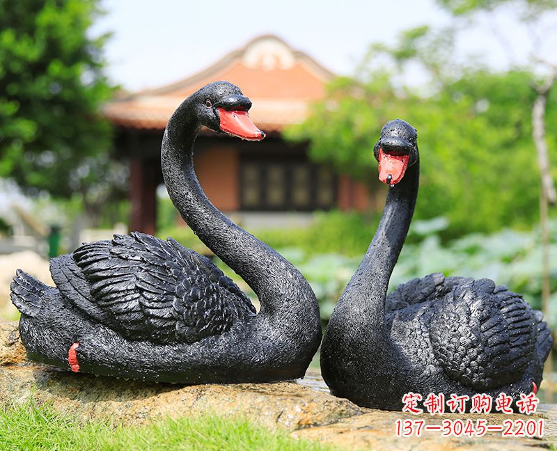 济南黑天鹅玻璃钢仿真雕塑