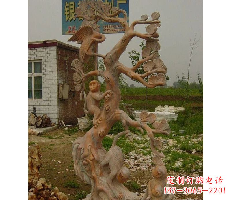 济南优雅灵动的猴子石雕