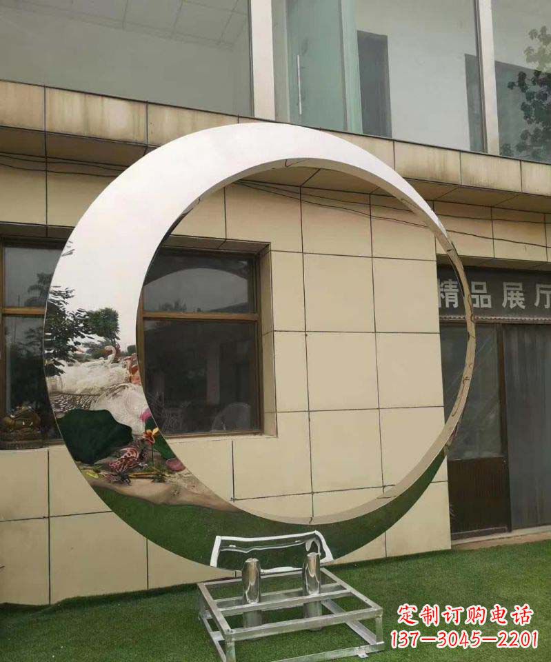 济南完美的不锈钢圆环雕塑