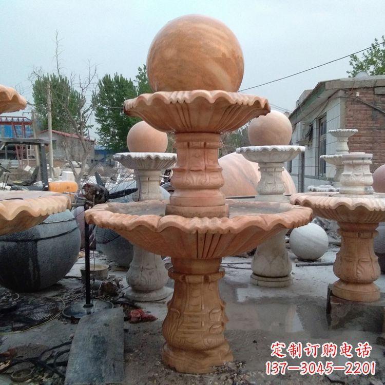 济南中领雕塑，精致风水球雕塑让你的院落更加精致