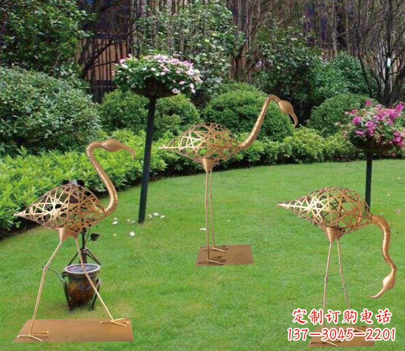济南逼真大型火烈鸟雕塑