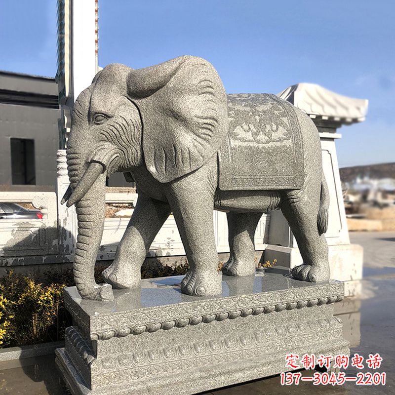 济南花岗岩大象石雕,融合古典与现代的艺术精品