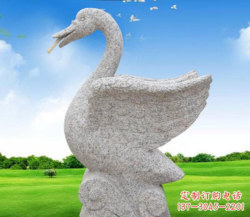 济南花岗岩艺术天鹅雕塑
