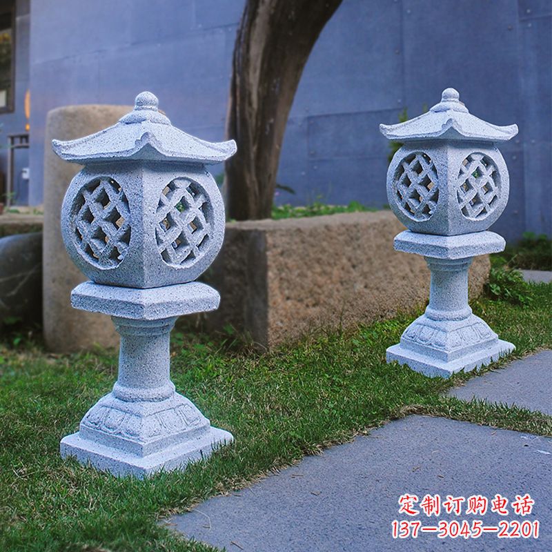 济南花岗岩石灯笼雕塑——点缀家园,照亮晚宴