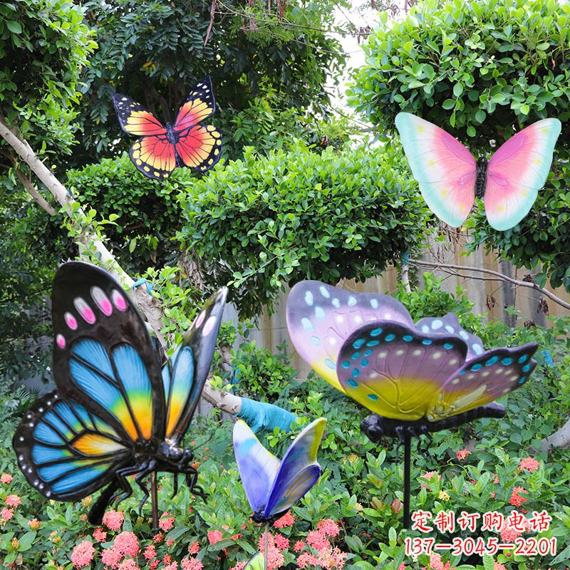 济南花园玻璃钢仿真蝴蝶雕塑