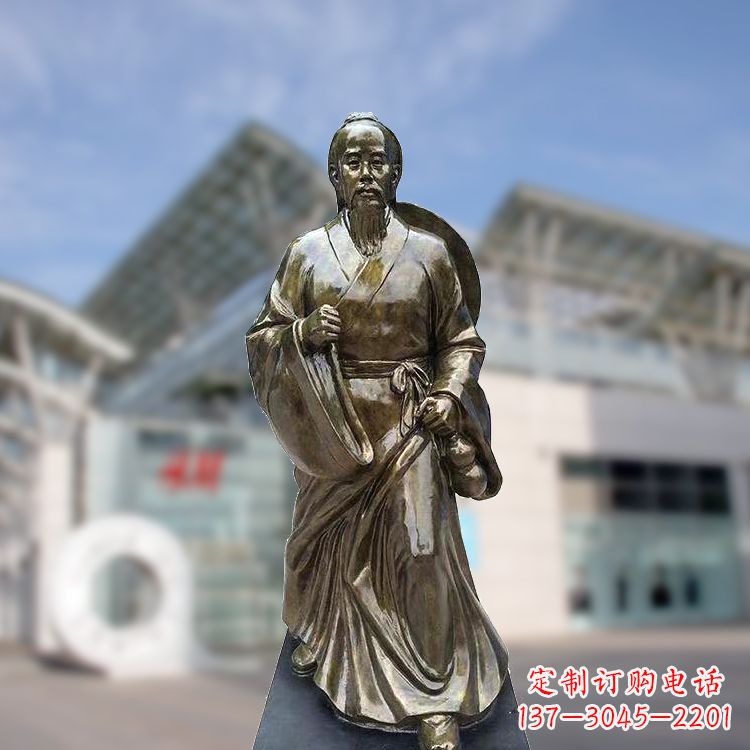 济南华佗仿铜玻璃钢雕塑