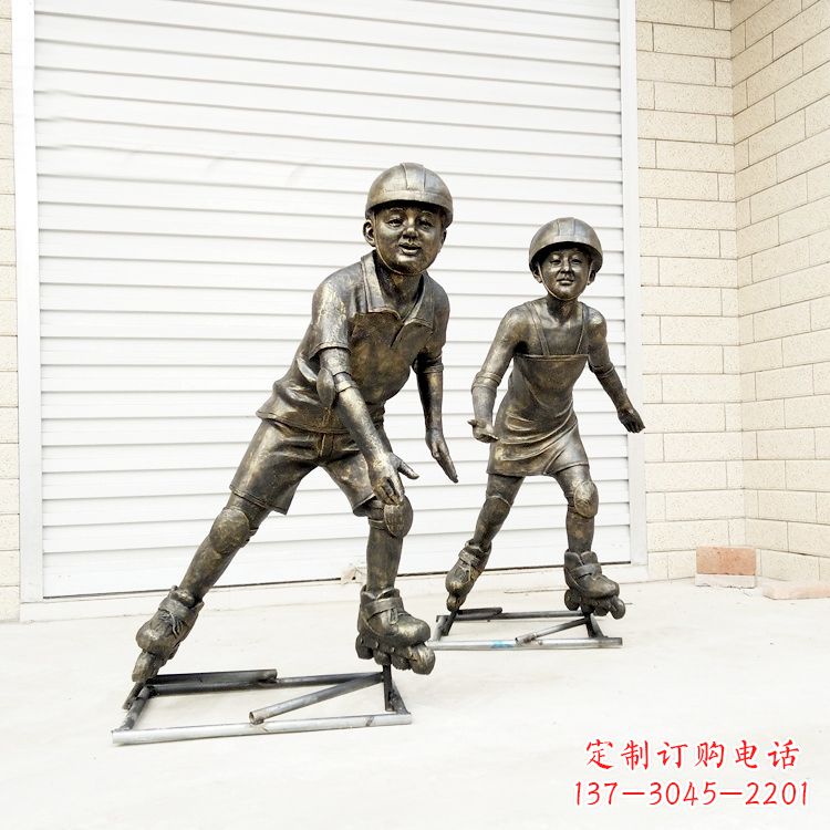 济南中领雕塑:仿铜小孩雕塑