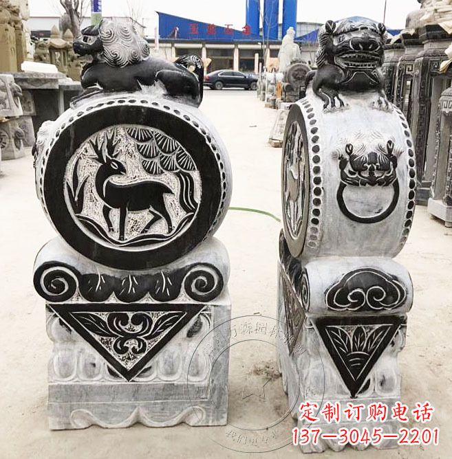 济南品质卓越的黄山石雕门墩石
