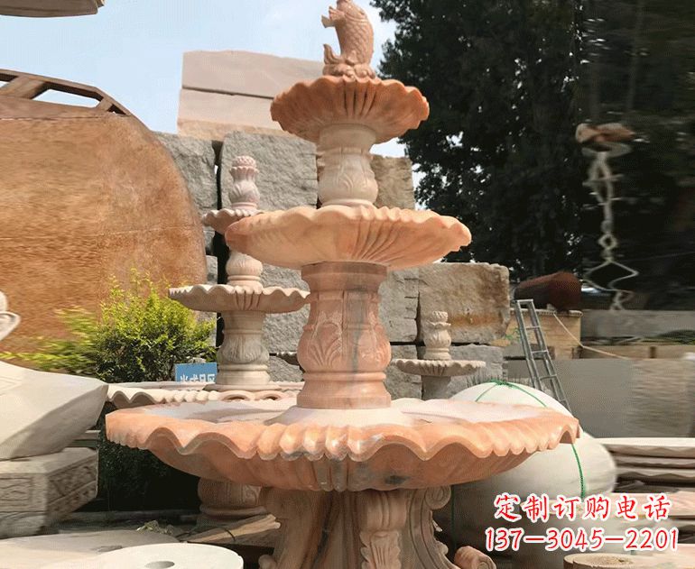 济南精美的黄锈石喷泉雕塑黄锈石喷泉雕塑是一种…