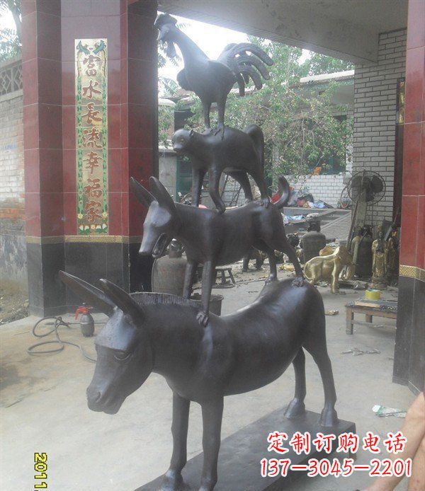 济南鸡猴狗马景观动物铜雕
