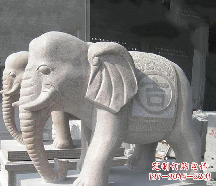 济南吉祥大理石大象雕塑,古典雅致、品质优质