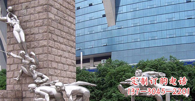 济南不锈钢运动员人物雕塑