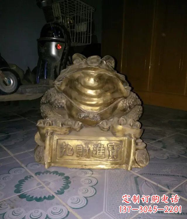 济南金蟾招财进宝动物铜雕