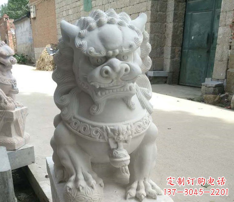济南景区南方石狮子石雕