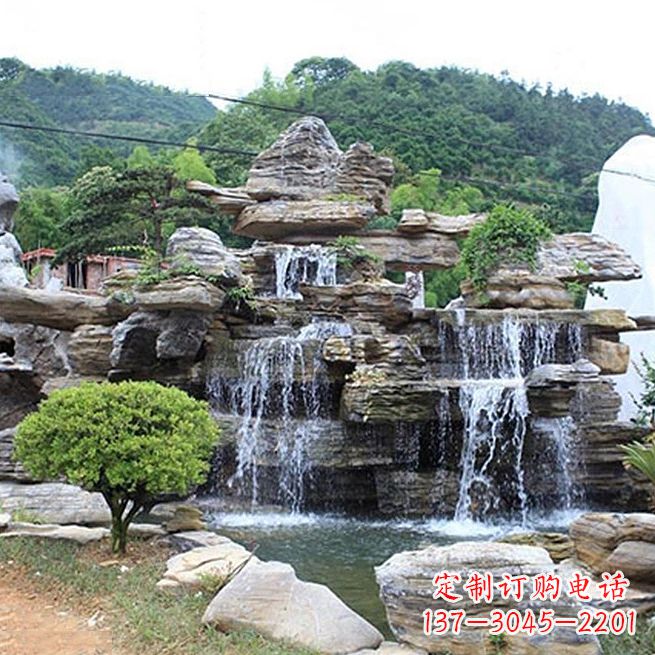 济南景区奇石流水假山