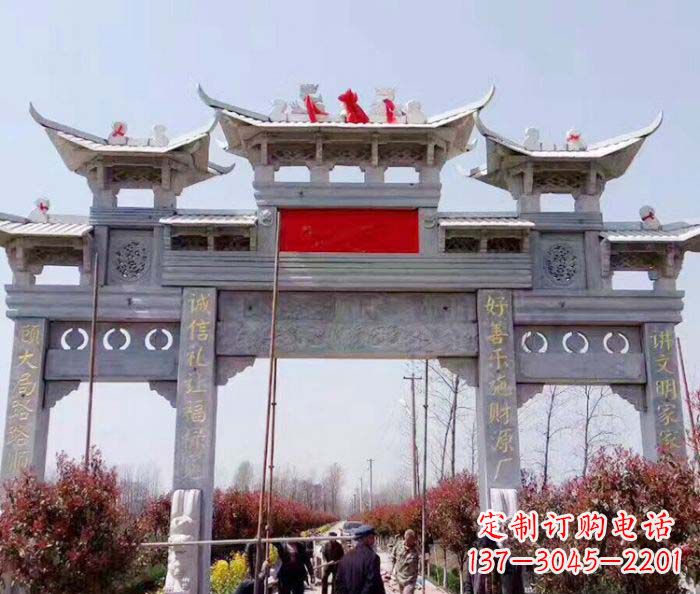 济南传承经典,尊崇古风:牌坊石雕