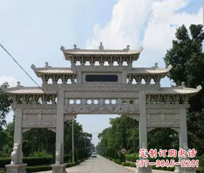 济南高品质牌坊石雕,专为客户量身定制