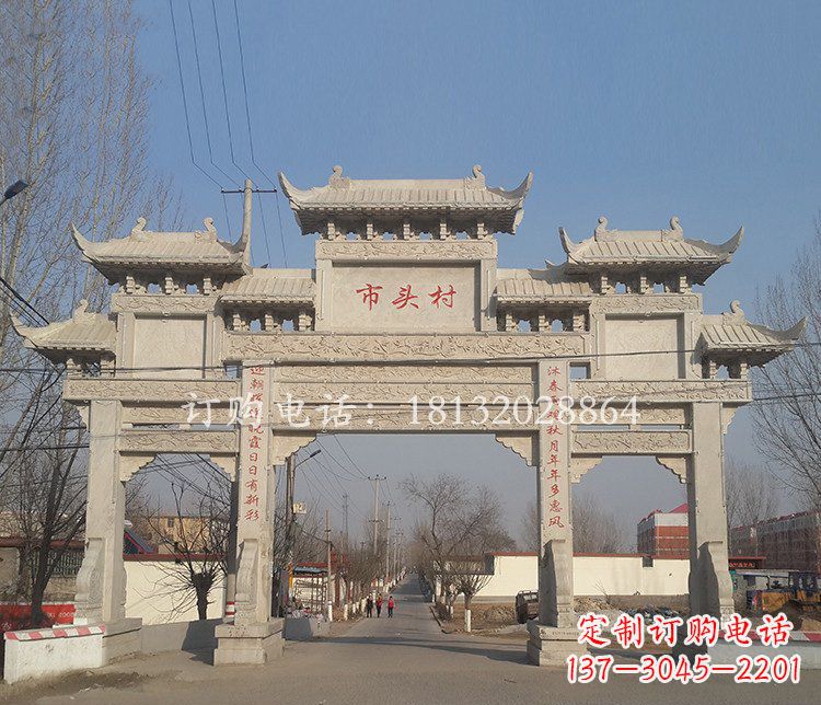 济南景区三门七楼石雕牌坊——精美绝伦的牌坊雕塑