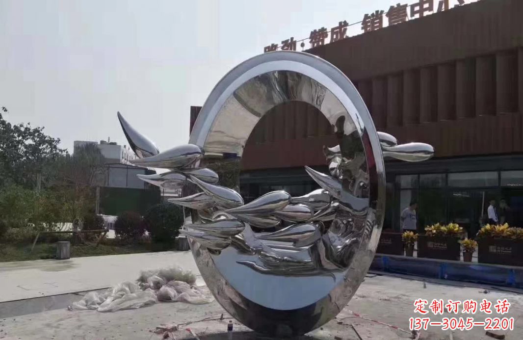 济南艺术级镜面不锈钢龙雕塑