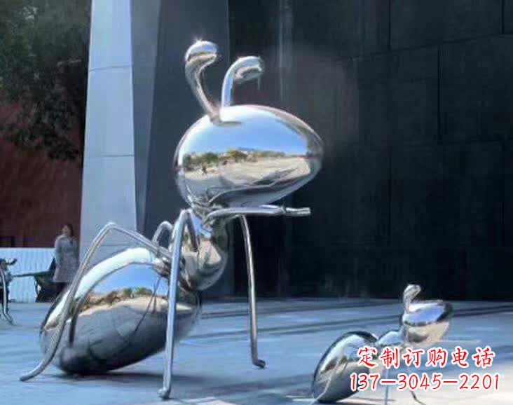济南不锈钢蚂蚁雕塑,抛光镜面,精致精美
