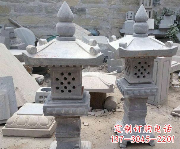 济南酒店级镂空石灯雕塑