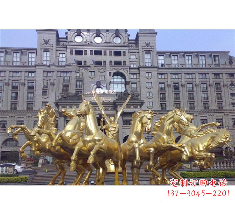 济南阿波罗战车铜雕,雕刻令人惊叹